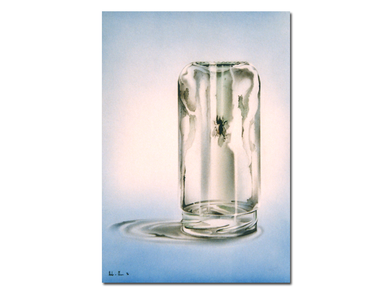 The GLAS, 1994, Mixtechnic on board, 21 x 32 cm, Private Collection Anonymus /Germany