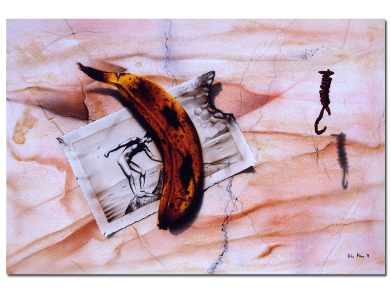 Masculin, 1999, Mixtechnic on board, 32 x 21 cm, Private Collection 